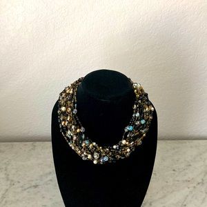 Joan Rivers Vintage Necklace Multi-string Glass Beads